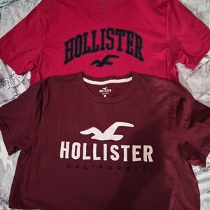 Hollister Kids Red and Maroon T-Shirts